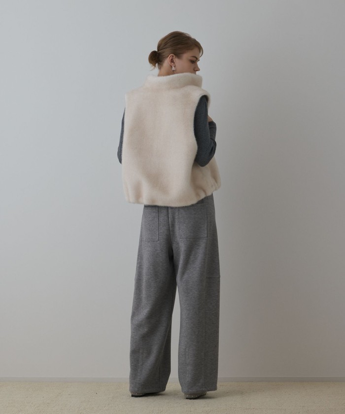 GRACECONTINENTAL エッグラインカットパンツ グレー 36 GRACECONTINENTAL エッグラインカットパンツ グレー 36