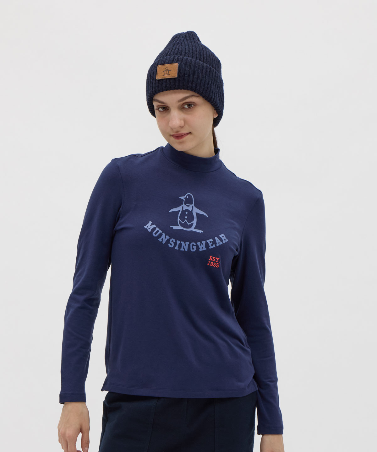 Munsingwear 青 ジップアップ セーター Munsingwear 青 ジップアップ セーター Munsingwear マンシングウェア