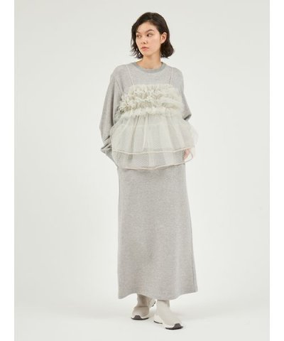 【セットアイテム】チュールビスチェ×裏毛ワンピースセット