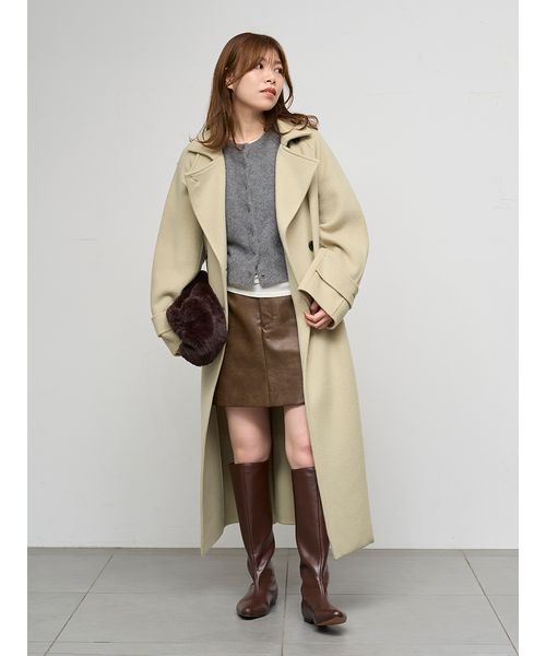 emmi エミ リネン混シアーニットカーディガン エミ オーロラシアー