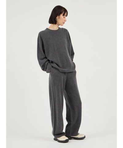 【セットアップ対応】ラムウールニットパンツ