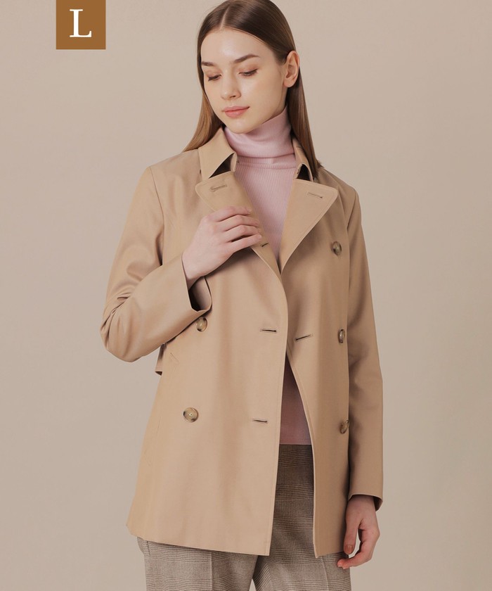 L】【GABARDINE 19】【LOGIE/ロージー】ショートトレンチコート L】【GABARDINE 19】【LOGIE/ロージー】ショートトレンチコート