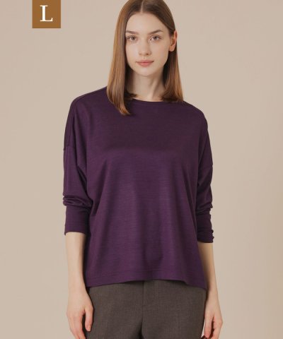 【L】ウォッシャブルウールプルオーバー