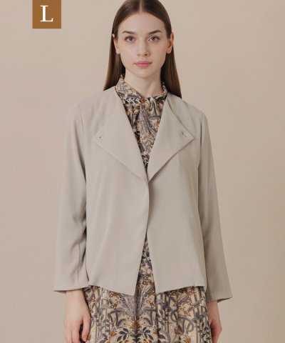 【L】パウダリーソフトジョーゼットジャケット