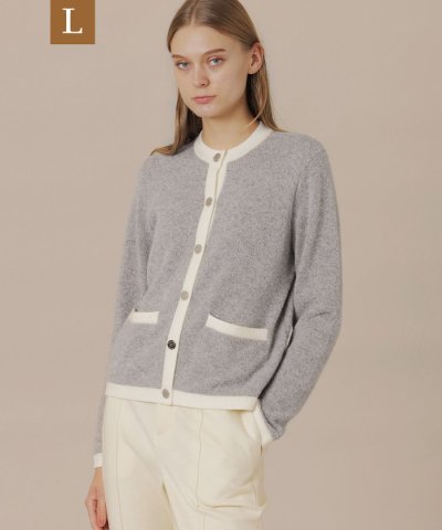 【L】スフレニットカーディガン