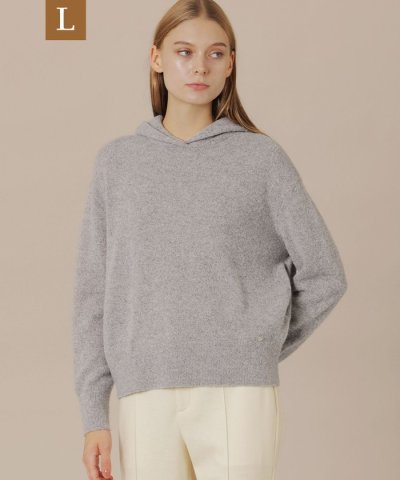 【L】ブリリアントニットケーブルプルオーバー