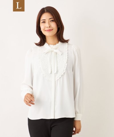 【L】フロントラッセル ブラウス