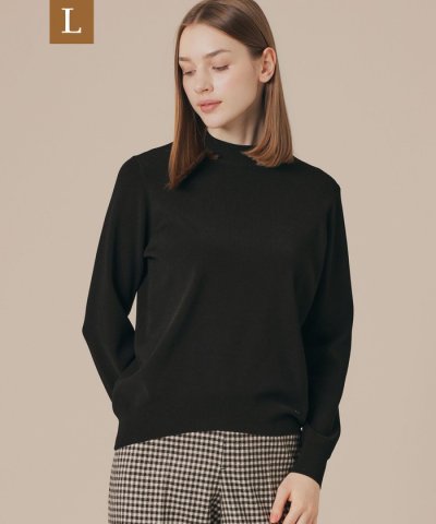 【L】スライトラスターストレッチニットプルオーバー