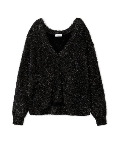 フェザーラメニットプルオーバー