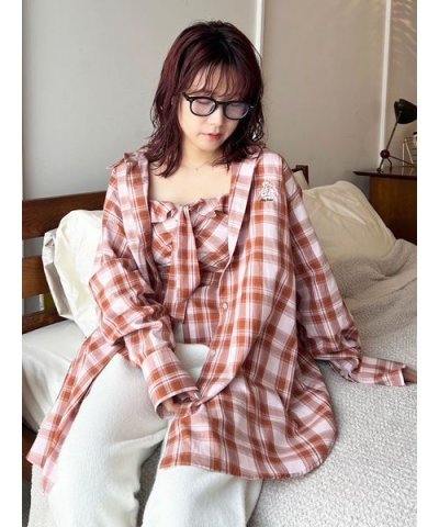Lily Bearチェックオーバーシャツ