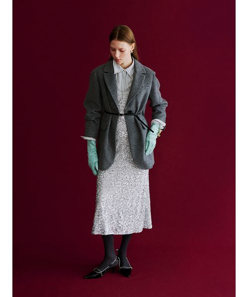 ベルト付きシャギーオーバージャケット(508586535)｜阪急百貨店公式