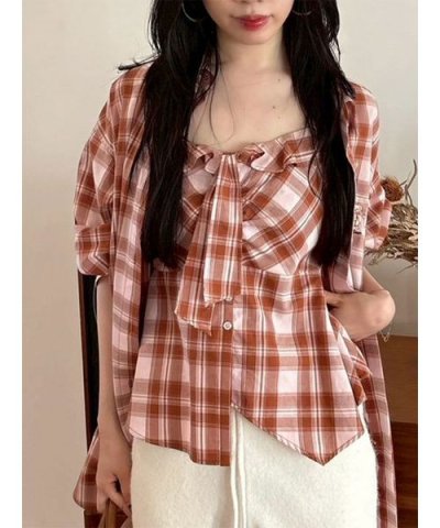 チェックシャツペプラムビスチェ