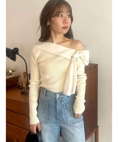 リボンディテールドッキングニット