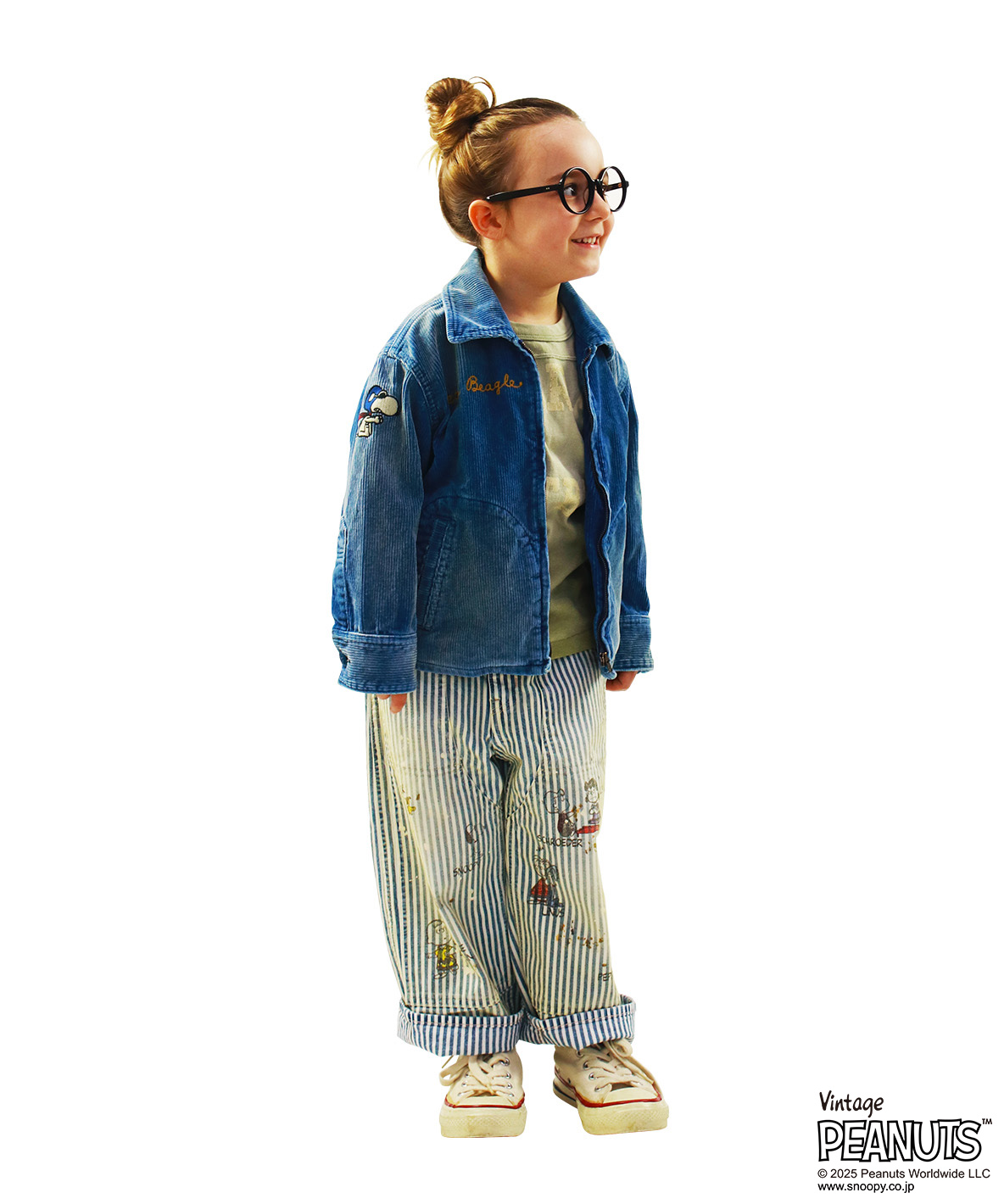 DENIMDUNGAREE デニムダンガリー DENIM DUNGAREE Hickory SNOOPY D ブルー 1(Ladies-M)/M DENIMDUNGAREE デニムダンガリー DENIM DUNGAREE Hickory SNOOPY D ブルー 1(Ladies-M)/M