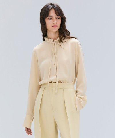 【洗える】STOW / フリルタイブラウス