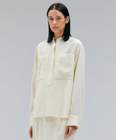 TERNES / ビックポケットプルオーバーウールブラウス