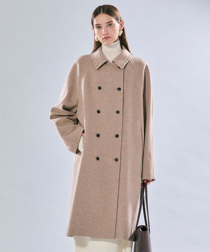 BEIGE LABBOCK / ウール混ラグランステンカラーコート TAUPE 4 BEIGE LABBOCK / ウール混ラグランステンカラーコート TAUPE 4