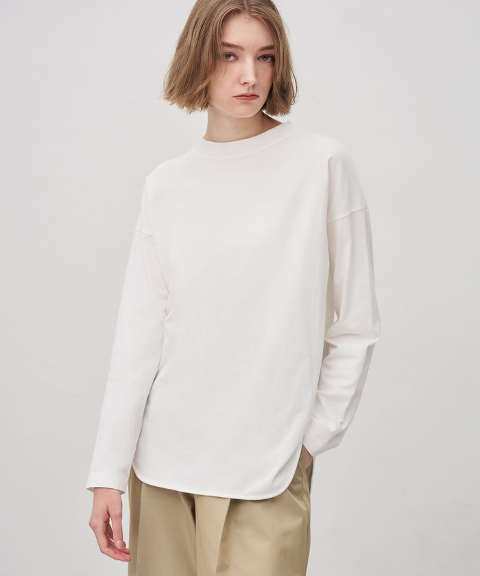 UNCRAVE 【洗濯機洗い可】プレーンジャージー ロンT オフ F UNCRAVE 【洗濯機洗い可】プレーンジャージー ロンT オフ F