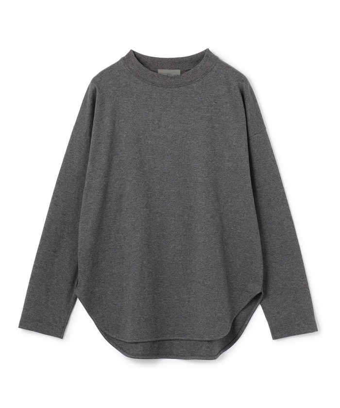 UNCRAVE 【洗濯機洗い可】プレーンジャージー ロンT チャコール F UNCRAVE 【洗濯機洗い可】プレーンジャージー ロンT チャコール F