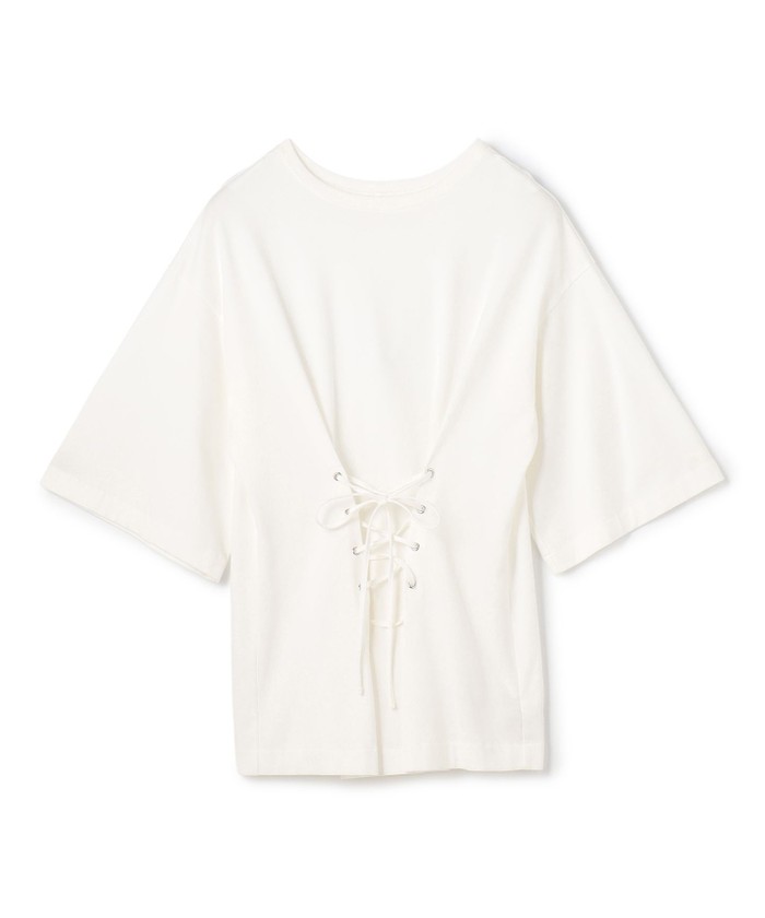 UNCRAVE 【洗濯機洗い可】プレーンジャージー 2WAYレースアップトップス オフ F UNCRAVE 【洗濯機洗い可】プレーンジャージー 2WAYレースアップトップス オフ F