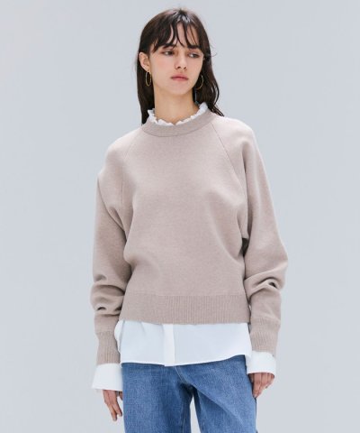 【洗える】TAFT / コットンカシミヤスウェットニットトップス