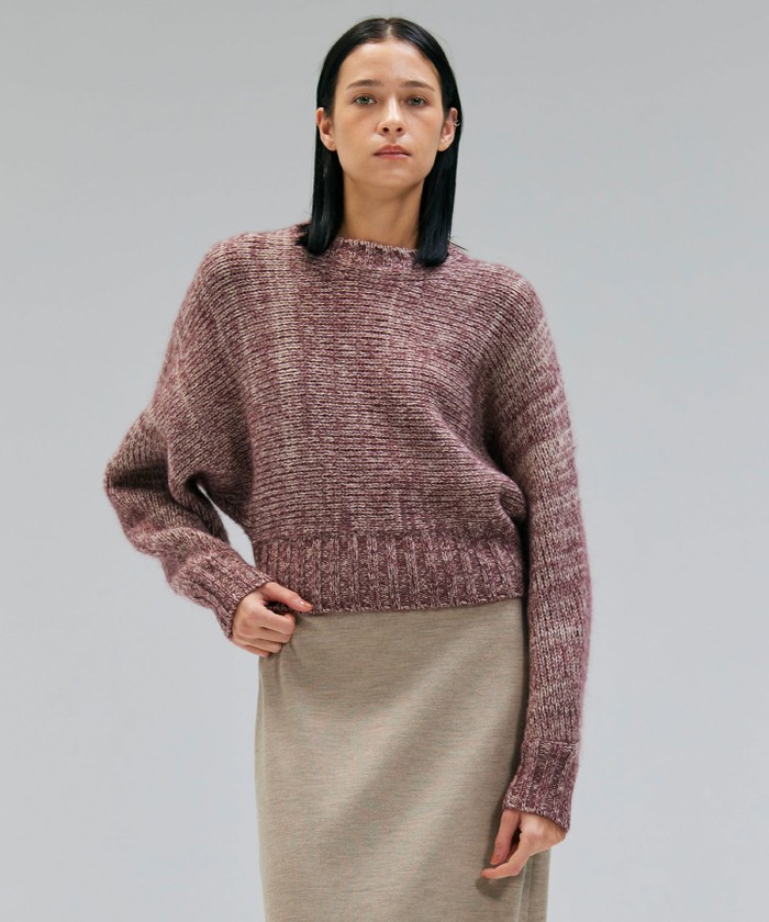 BEIGE MARANA / モヘア混ミックスドルマンニット TAUPEXBORDEAUX 4