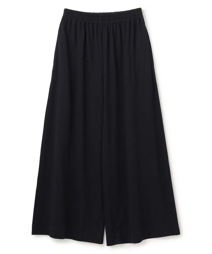 UNCRAVE 【洗濯機洗い可】プレーンジャージー ギャザーパンツ ブラック 1 UNCRAVE 【洗濯機洗い可】プレーンジャージー ギャザーパンツ ブラック 1