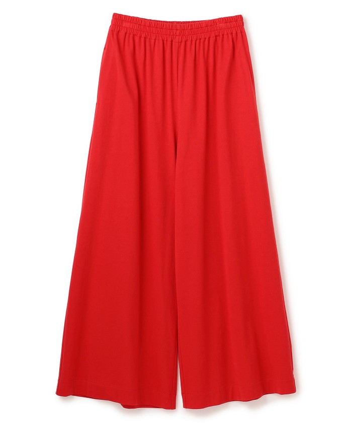 UNCRAVE 【洗濯機洗い可】プレーンジャージー ギャザーパンツ レッド 0 UNCRAVE 【洗濯機洗い可】プレーンジャージー ギャザーパンツ レッド 0