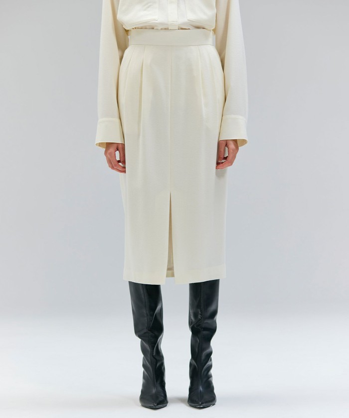 BEIGE 【Oggi 11月号掲載】TERNES / 2タックウールスカート BONE 6 BEIGE 【Oggi 11月号掲載】TERNES / 2タックウールスカート BONE 6