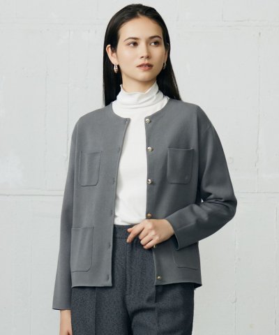 【洗える】レーヨンストレッチ カーディガン