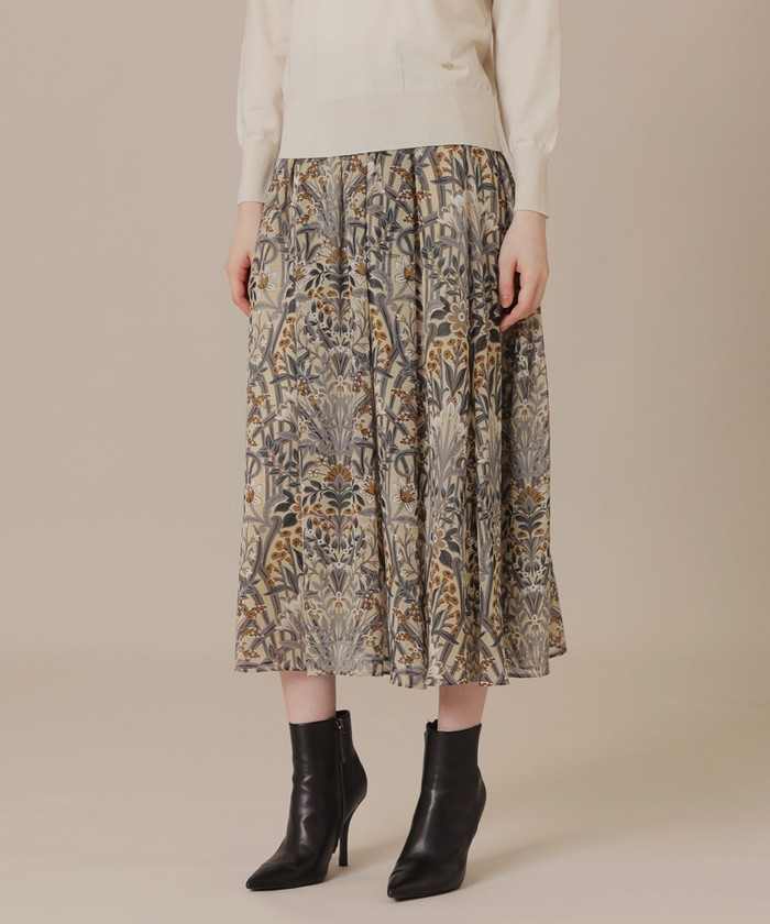 marc by marc jacobs ボタニカル プリント スカート コートニー・コットンボタニカル柄美ラインスカート｜【公式