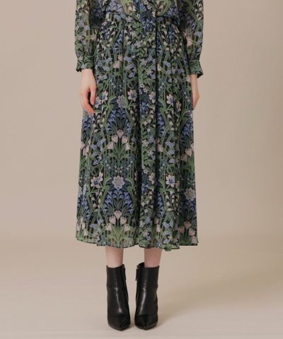ボタニカルウォールプリントスカート
