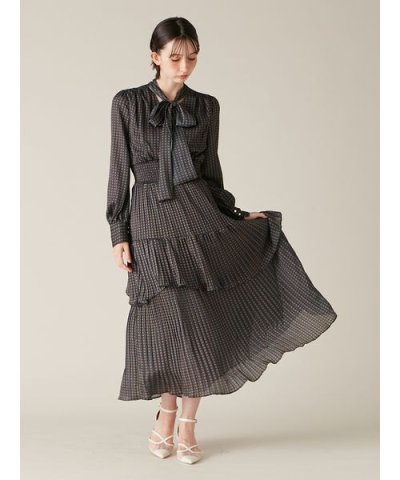 2wayボウタイプリーツワンピース