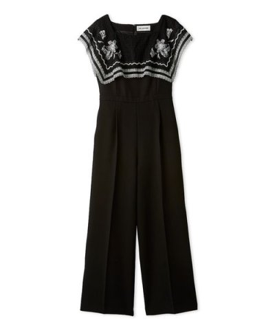 レースカラーコンビネゾン