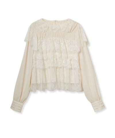 レースフリルブラウス