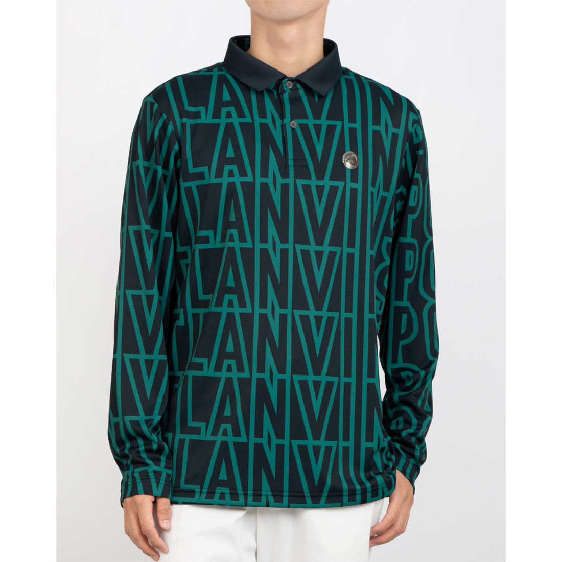LANVINSPORT ランバン スポール LANVIN SPORT マイクロパイル起毛ロゴプリント長袖 グリーン 38