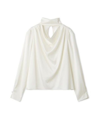 サテンドレープブラウス