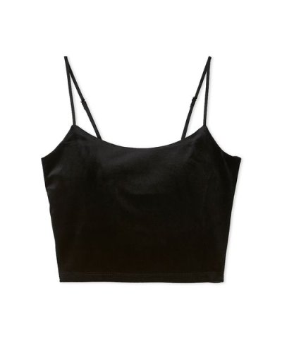 ベロアカップインクロップドキャミソール