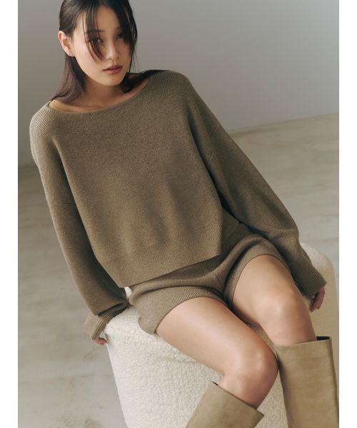 FRAYI. D ウォッシャブルカシミヤシルクニットショートパンツ/ウォッシャブル MOC F FRAYI. D ウォッシャブルカシミヤシルクニットショートパンツ/ウォッシャブル MOC F