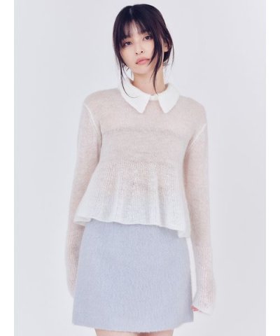 2wayシアーモヘアニットプルオーバー