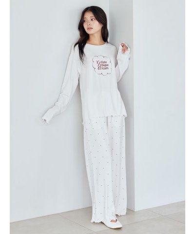 ドット柄ロングパンツ