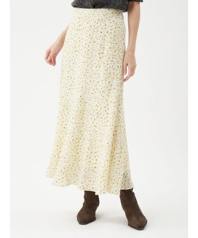 フラワープリントナロースカート