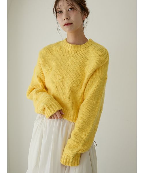 フラワーエンブロイダリーニットトップス(508591327)｜阪急百貨店公式