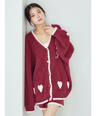 ラメフェザーカーディガン