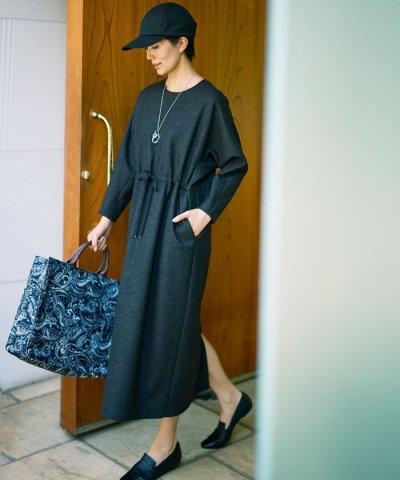 【カタログ掲載・洗える】TWダンボールジャージ ワンピース