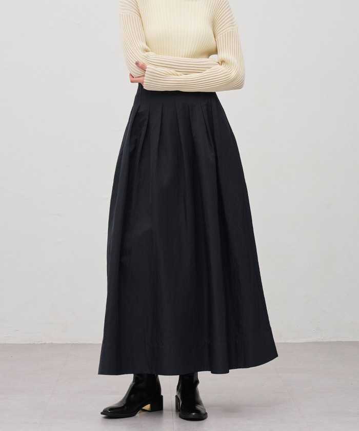 UNCRAVE ヴィンテージタフタ フレアスカート ブラック 1 UNCRAVE ヴィンテージタフタ フレアスカート ブラック 1