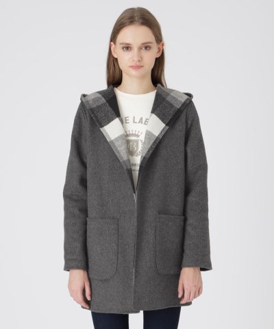 クレストブリッジチェックリバーポリウールコーディガン