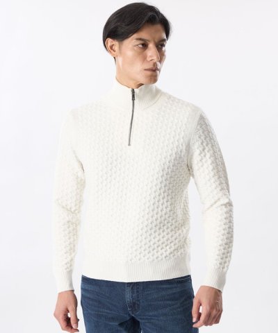 ハーフジップニット