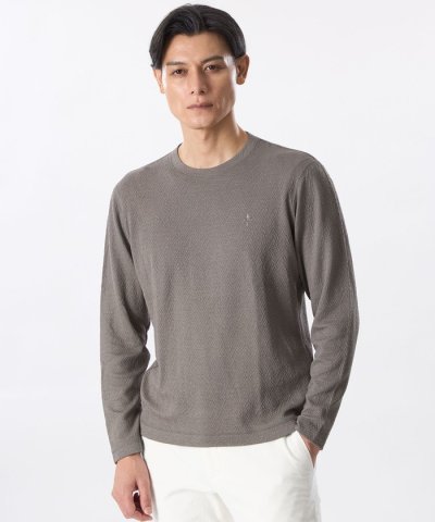 クラッシュヘリンボーンブリスターカットソー