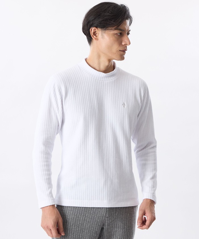 エポカウォモ　高級長袖デザインシャツ　46/Mサイズ　29,700円 　白 エポカ ウォモ(EPOCA UOMO)｜HANKYU MEN'S / 阪急メンズ